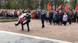 Торжественный митинг в честь погибших советских фронтовиков